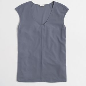 J. Crew gray cap sleeve/sleeveless blouse